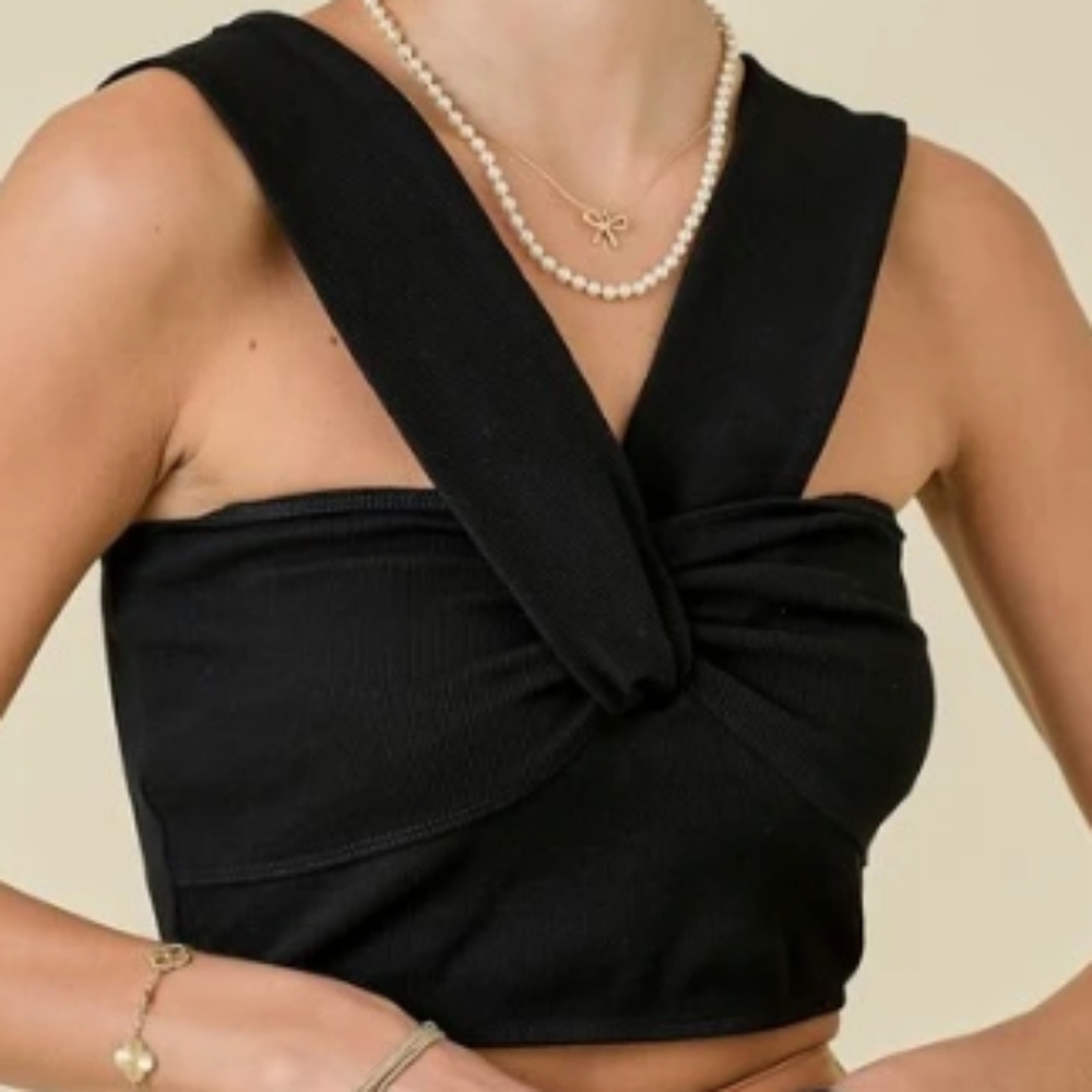 Day + Moon Just Perfect Ribbed Top NWT Misses Size Small